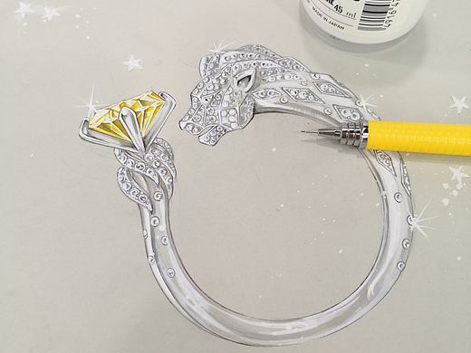 《逐星》狮子王气质黄钻戒指