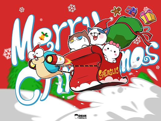 夏格拉斯-《圣誕節(jié)》（個人主頁-ZNDE5MDQ5ODA=） - 商業(yè)插畫 - 站酷設計師閃不靈360原創(chuàng)素材 - 站酷ZCOOL