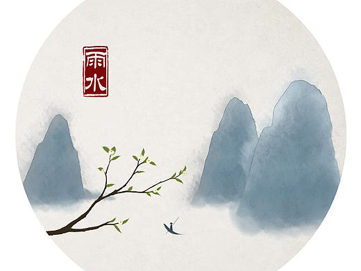 水墨中国风——竹间系列·国画禅意二十四节气