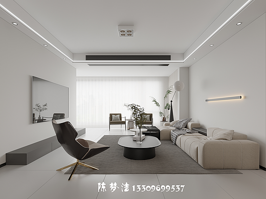 纯白色极简设计，越简单越高级