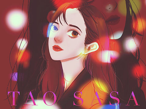 手绘头像｜霓虹甜心
