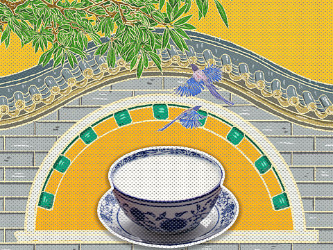 椰奶奶甜品插画应用（个人主页-ZNTA0ODA5NDQ=） - 商业插画 - 站酷设计师马梁OK原创素材 - 站酷ZCOOL