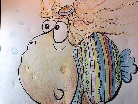 温柔可爱彩铅画  爱不～