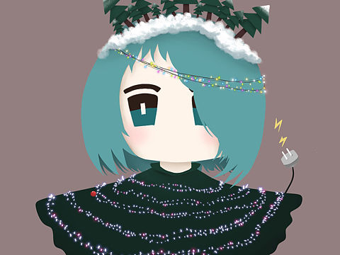 圣诞鹿和圣诞树（个人主页-ZNDE4MzE1ODA=） - 创作习作 - 站酷设计师澪柒柒QAQ原创素材 - 站酷ZCOOL