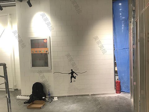 沧州李宁店铺墙体彩绘涂鸦