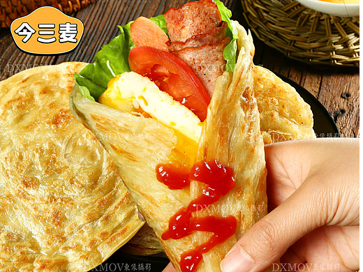 千层饼图片拍摄东像文化，东像美食拍摄,产品详情设计