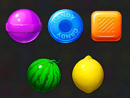 糖果三消游戏《Candy Rush》UI和封面设计