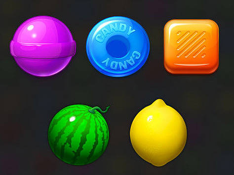 糖果三消游戏《Candy Rush》UI和封面设计