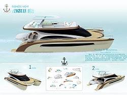 双体游艇（个人主页-ZODk3NjEy） - 机械/交通 - 站酷设计师fengzhengmao原创素材 - 站酷ZCOOL