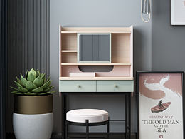 粉色少女梳妝臺