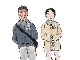 速写朋友和他女朋友