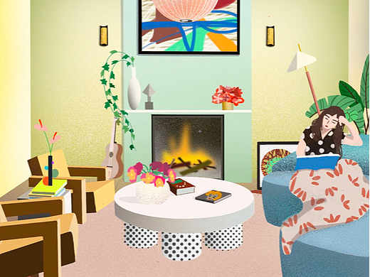 Stay at home（个人主页-ZNjA1OTIxOTY=） - 商业插画 - 站酷设计师HelloKerry原创素材 - 站酷ZCOOL