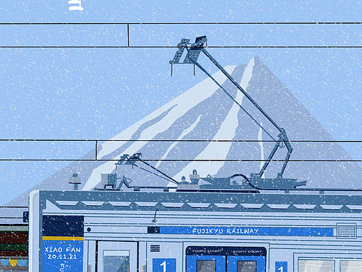 小雪·冬天插画海报