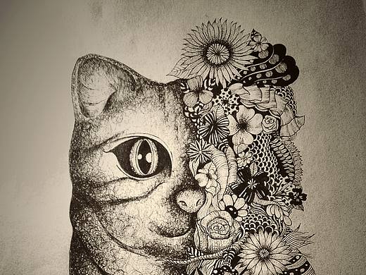 自然系列—午后的猫（个人主页-ZMTcwNjA3MDA=） - 绘画 - 站酷设计师momohzm原创素材 - 站酷ZCOOL