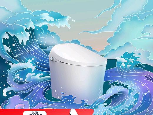 顾家家居×九牧×一鸣×苏泊尔联合手绘国潮海报设计