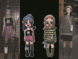 紋身少女系列插畫