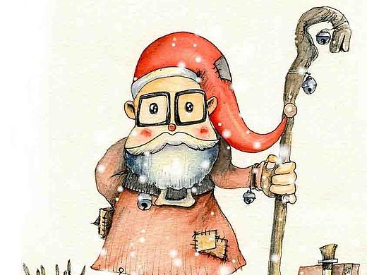 圣誕快樂（個人主頁-ZMTQ0OTQyMTY=） - 商業(yè)插畫 - 站酷設(shè)計師阿銘插畫原創(chuàng)素材 - 站酷ZCOOL