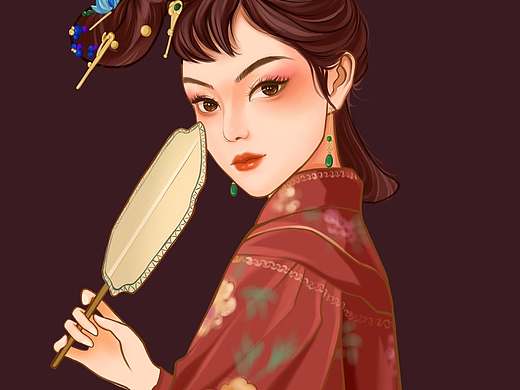 宮廷小姐姐（個(gè)人主頁-ZNTAzNzk0NjQ=） - 創(chuàng)作習(xí)作 - 站酷設(shè)計(jì)師菜嘻嘻原創(chuàng)素材 - 站酷ZCOOL