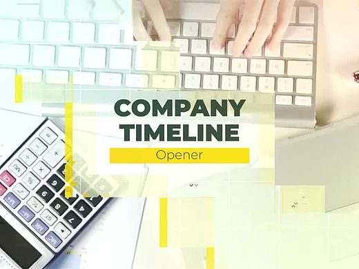 PR模板 | 经典时间线文字图片LOGO演绎公司历程企业
