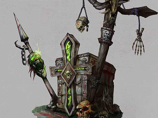 【死靈墳?zāi)埂浚▊€人主頁-ZMTY3NzE4MzY=） - 游戲原畫 - 站酷設(shè)計師那一抹湛藍丶原創(chuàng)素材 - 站酷ZCOOL