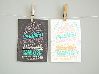 Christmas card typography 2015 圣诞卡