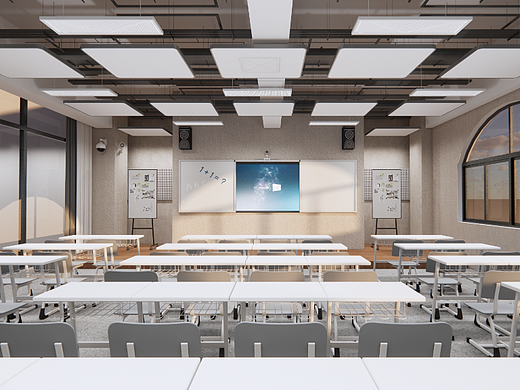 学校直播教室（个人主页-ZNjI1OTM4NDg=） - 商业空间设计 - 站酷设计师夕凝LPSJ原创素材 - 站酷ZCOOL