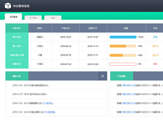 项目管理后台系统