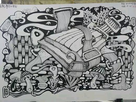 黑白插畫，小小閑。（個人主頁-ZMTkzOTczNDA=） - 商業(yè)插畫 - 站酷設(shè)計師珍君原創(chuàng)素材 - 站酷ZCOOL