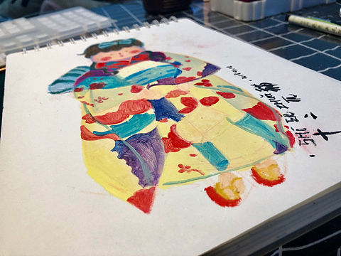 油画棒原创插画（个人主页-ZMjU2MDA0Njg=） - 新锐潮流插画 - 站酷设计师MUHAN_W原创素材 - 站酷ZCOOL