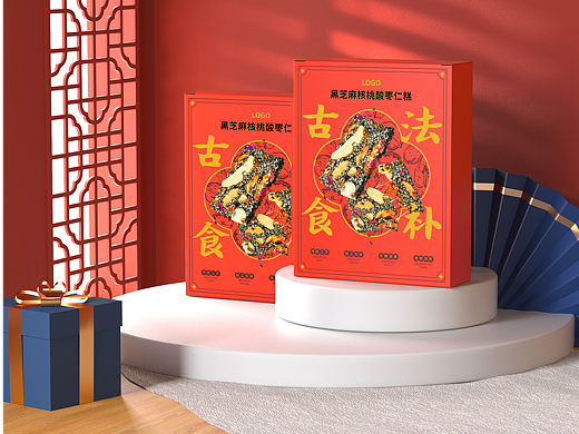 黑芝麻核桃酸枣仁糕包装设计