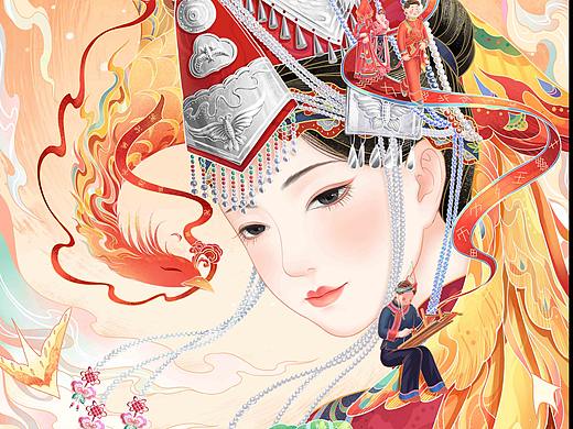 非遗系列插画 | 畲族&茶&京剧