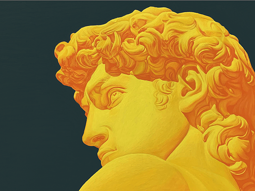 油画棒作品《大卫》