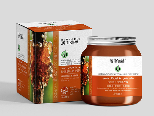 新疆，乌斯玛 | 沙枣胶 | 黑芝麻营养发膜（个人主页-ZNjM5MjgxNTY=） - 包装 - 站酷设计师丿VARIS原创素材 - 站酷ZCOOL