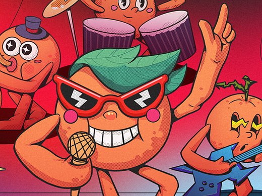 「 橘 黄 哥 乐 队 」（个人主页-ZNjA1NTYxNDg=） - 新锐潮流插画 - 站酷设计师NEAL一橘黄原创素材 - 站酷ZCOOL