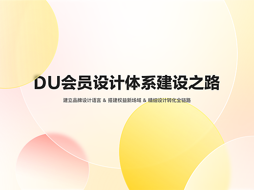 DU会员设计系统建设之路