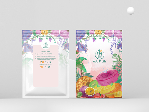 花茶插画包装设计