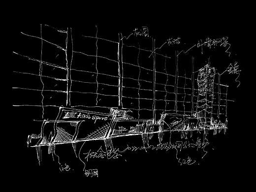 展厅装置元素手绘