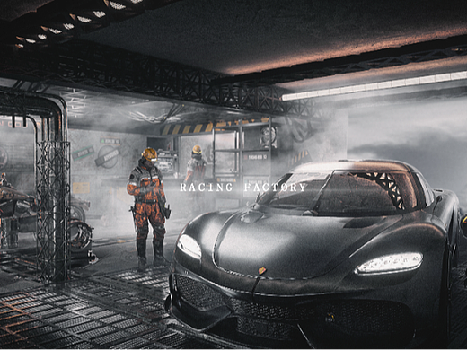 Racing Factory（個(gè)人主頁-ZNjU1Nzk0MzI=） - 場景 - 站酷設(shè)計(jì)師憨批玩CG原創(chuàng)素材 - 站酷ZCOOL