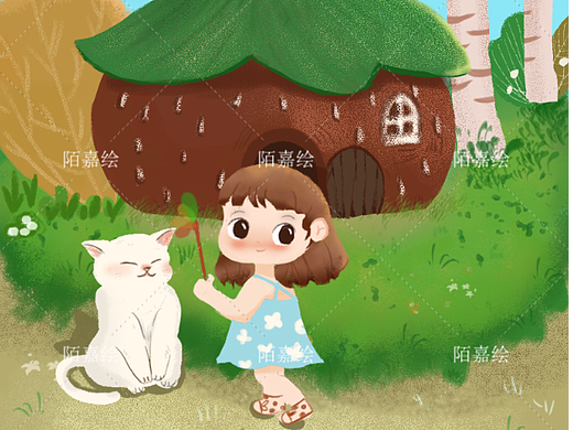 南瓜小屋门前的欢乐 儿插