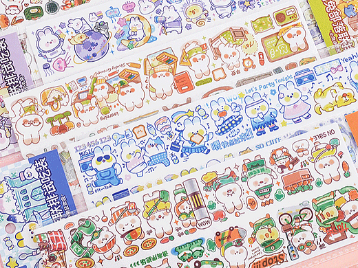 萌兔物语和纸胶带（个人主页-ZNjgwMTQxMDA=） - 商业插画 - 站酷设计师抠脚鸭鸭原创素材 - 站酷ZCOOL