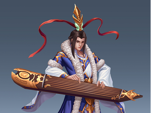 琴师男角色（个人主页-ZNDQ0NzcwNTY=） - 游戏原画 - 站酷设计师飛飛飛XL原创素材 - 站酷ZCOOL