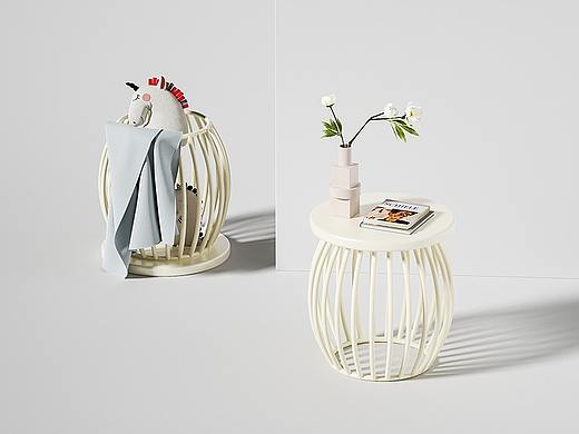 家具设计/边几/茶几/收纳桶/奶油风/实用主义边几