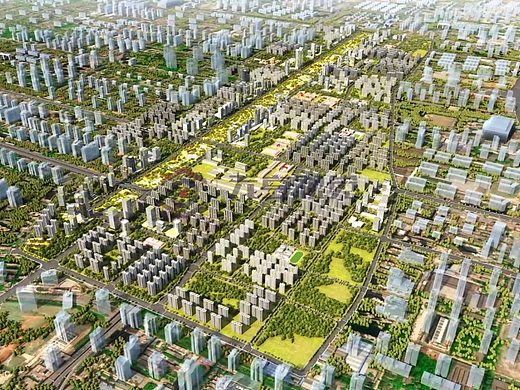 幸福低碳城综合能源三维动画设计，建筑漫游动画设计