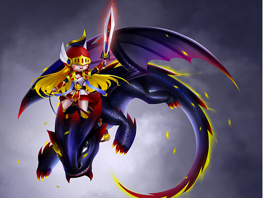 【日常练习作品】Q版龙骑士画法（个人主页-ZNjA4ODI5OTI=） - 游戏原画 - 站酷设计师默克画画原创素材 - 站酷ZCOOL