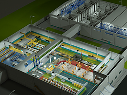 3d动画 冰箱自动化流水线