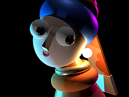 戴灯泡耳环的少女