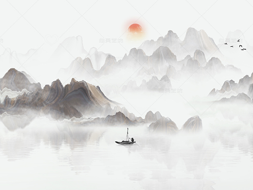 中国风水墨意境山水画