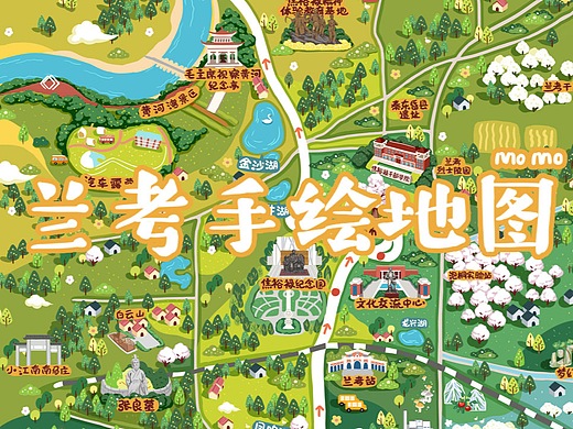 河南兰考手绘地图