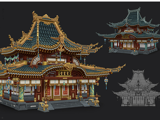 3D场景建模(低模手绘练习)