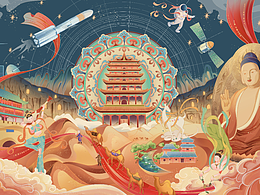 敦煌場(chǎng)景插畫(huà)